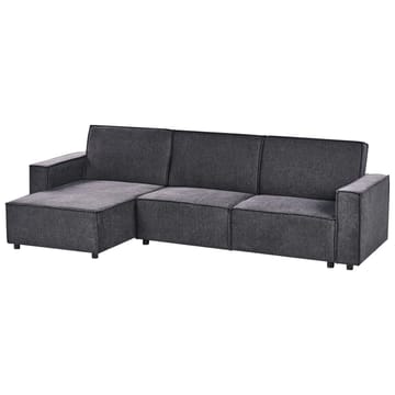 Hjørnesofa Romedal II - Grå, svart/Høyrevendt - Møbler - Sofaer - Sovesofaer - Hjørnesovesofa