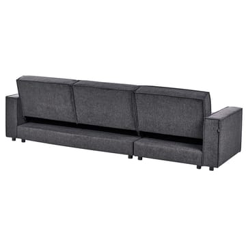 Hjørnesofa Romedal II - Grå, svart/Høyrevendt - Møbler - Sofaer - Sovesofaer - Hjørnesovesofa