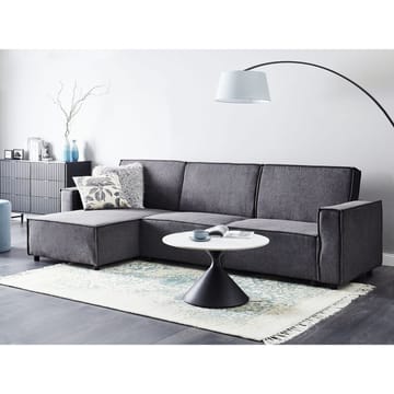 Hjørnesofa Romedal II - Grå, svart/Høyrevendt - Møbler - Sofaer - Sovesofaer - Hjørnesovesofa