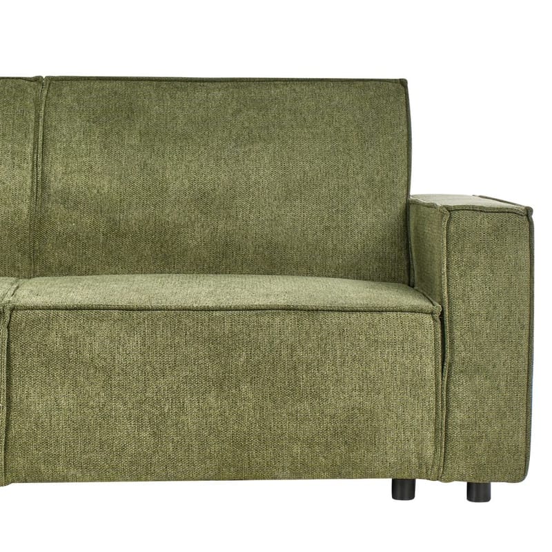 Hjørnesofa Romedal II - Grønn, Svart/Høyrevendt - Møbler - Sofaer - Sovesofaer - Hjørnesovesofa