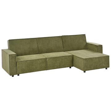 Hjørnesofa Romedal II - Grønn, Svart/Vend mot venstre - Møbler - Sofaer - Sovesofaer - Hjørnesovesofa