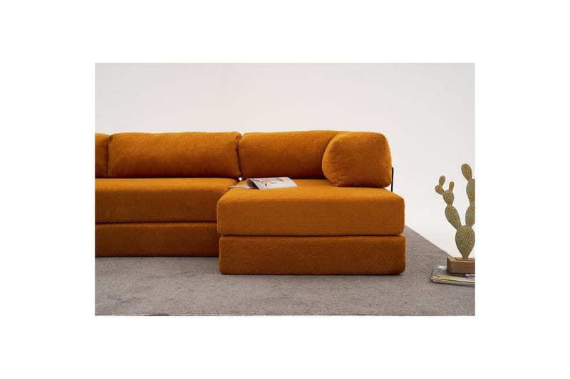 Hjørnesofa Selorbury Trippel Appelsin - Appelsin - Møbler - Sofaer - Sovesofaer - Hjørnesovesofa