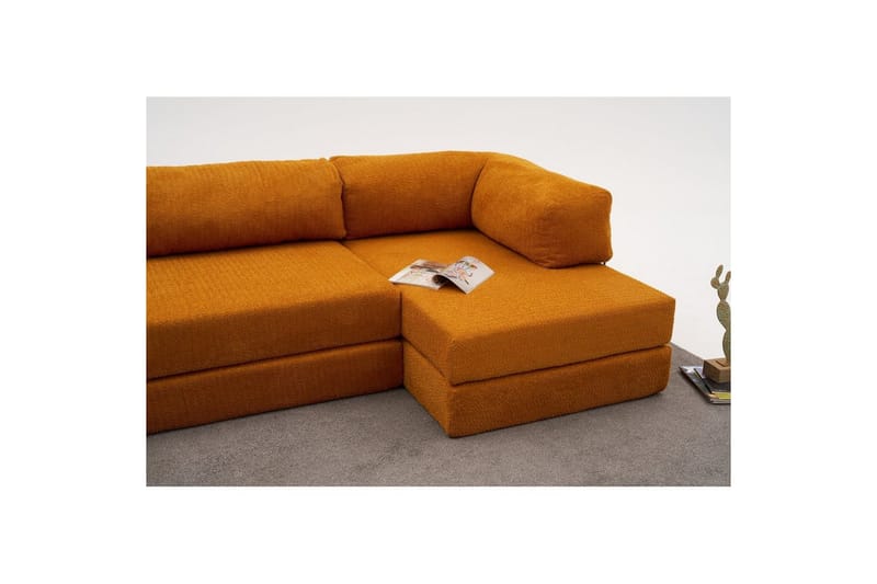 Hjørnesofa Selorbury Trippel Appelsin - Appelsin - Møbler - Sofaer - Sovesofaer - Hjørnesovesofa