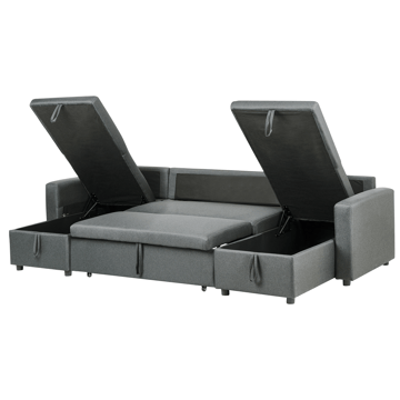 Hjørnesofa Sommen - Mørkegrå - Møbler - Sofaer - Sovesofaer - U sovesofa