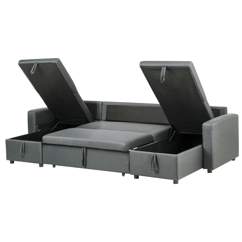 Hjørnesofa Sommen - Mørkegrå - Møbler - Sofaer - Sovesofaer - U sovesofa