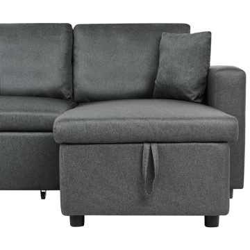 Hjørnesofa Sommen - Mørkegrå - Møbler - Sofaer - Sovesofaer - U sovesofa