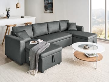 Hjørnesofa Sommen - Mørkegrå - Møbler - Sofaer - Sovesofaer - U sovesofa