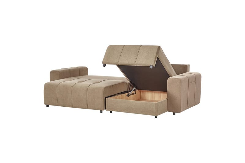 Hjørnesofa til venstre Venstrevendt Innvik - Brun, 213x156 cm - Møbler - Sofaer - Sovesofaer - Sovesofa divan