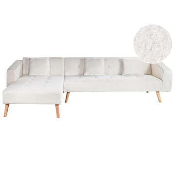 Hjørnesofa Vadso - Hvit, lyst tre/Høyrevendt - Møbler - Sofaer - Sovesofaer - Hjørnesovesofa