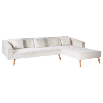 Hjørnesofa Vadso - Hvit, lyst tre/Venstrevendt - Møbler - Sofaer - Sovesofaer - Hjørnesovesofa