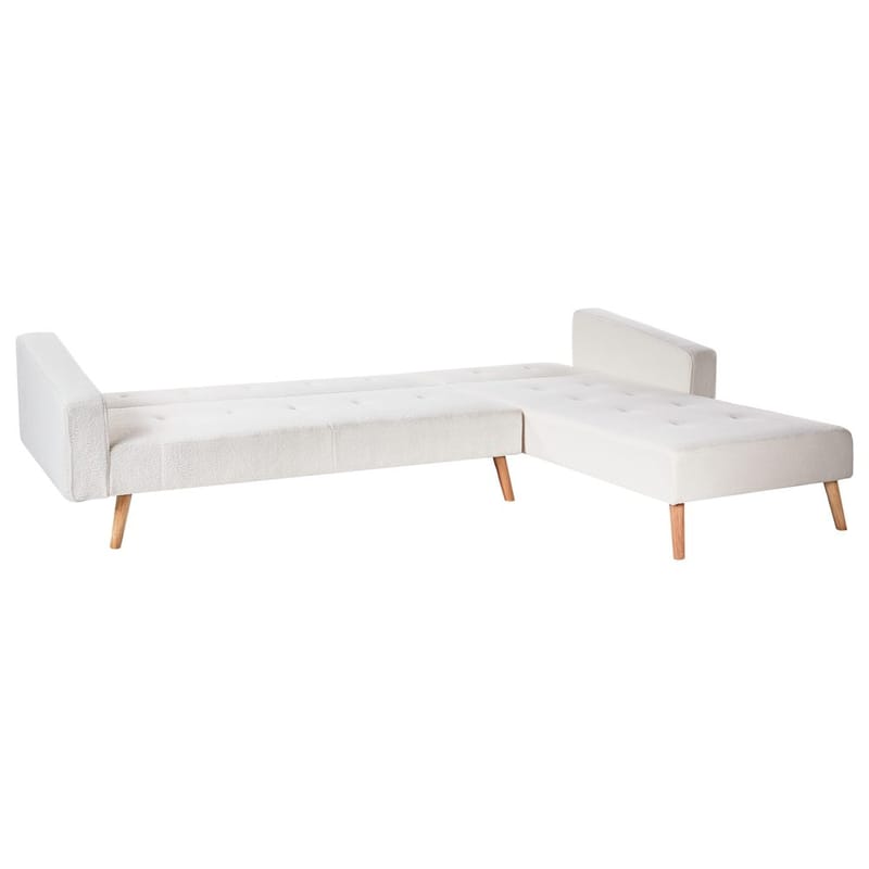 Hjørnesofa Vadso - Hvit, lyst tre/Venstrevendt - Møbler - Sofaer - Sovesofaer - Hjørnesovesofa