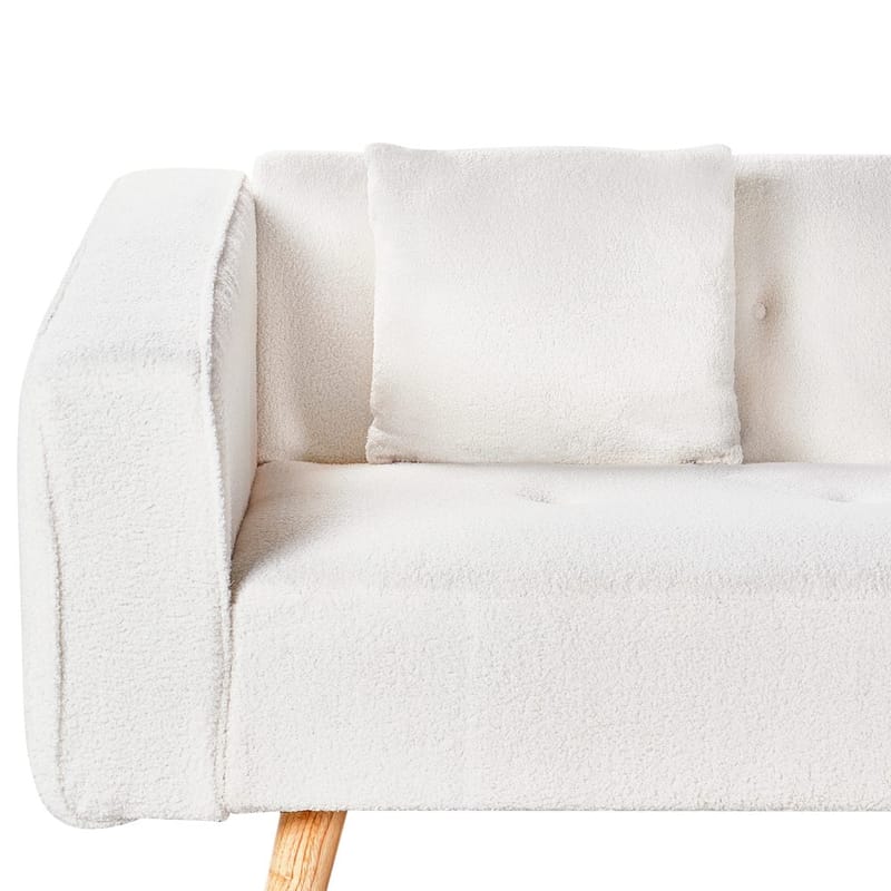 Hjørnesofa Vadso - Hvit, lyst tre/Venstrevendt - Møbler - Sofaer - Sovesofaer - Hjørnesovesofa