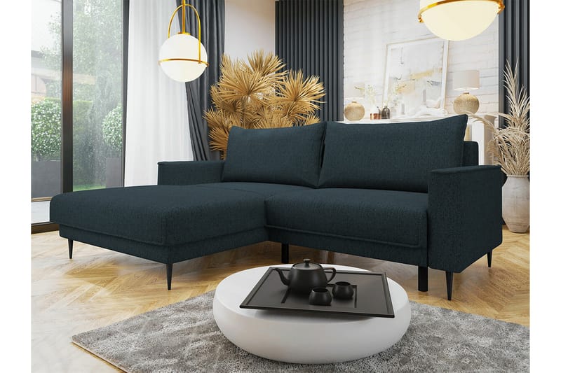 2-seters Hjørnesovesofa Graystone - Mørkeblå - Møbler - Sofaer - Sovesofaer - Hjørnesovesofa