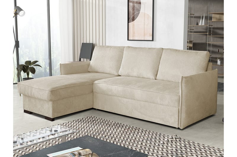 3-seters Hjørnesovesofa Denegal - Beige - Hjørnesovesofa