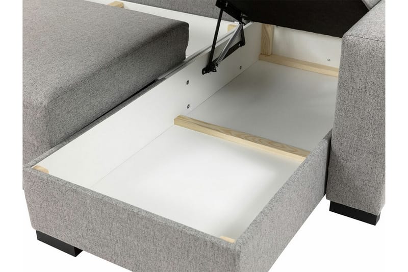 3-seters Hjørnesovesofa Denegal - Grå - Møbler - Sofaer - Sovesofaer - Hjørnesovesofa