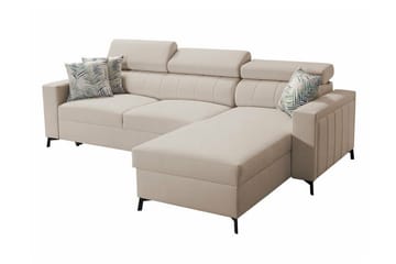 3-seters Hjørnesovesofa Galbally - Beige - Møbler - Sofaer - Sovesofaer - Langsgående sovesofa