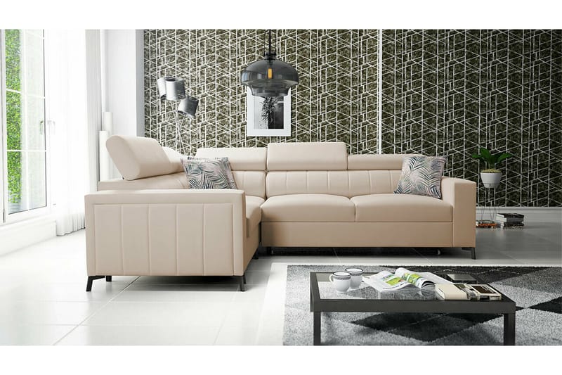 3-seters Hjørnesovesofa Galbally - Beige - Hjørnesovesofa