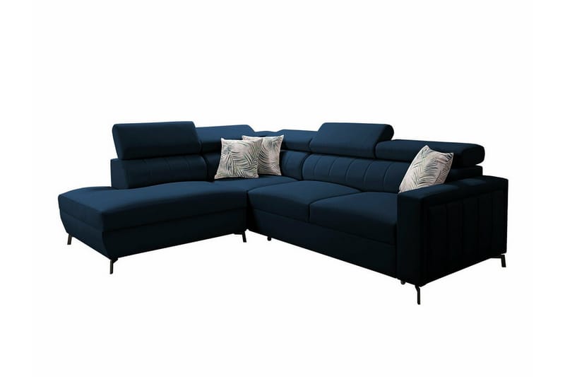 3-seters Hjørnesovesofa Galbally - Mørkeblå - Møbler - Sofaer - Sovesofaer - Langsgående sovesofa