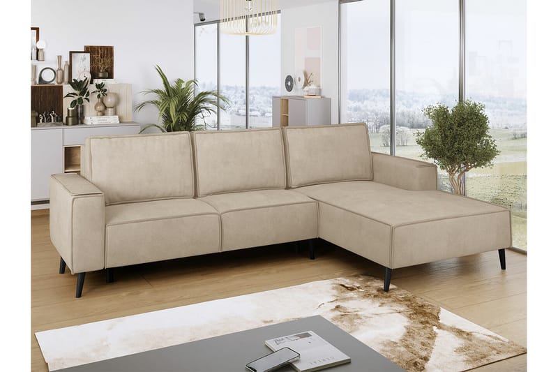 3-seters Hjørnesovesofa Graystone - Beige - Hjørnesovesofa