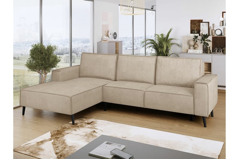 3-seters Hjørnesovesofa Graystone - Beige - Hjørnesovesofa