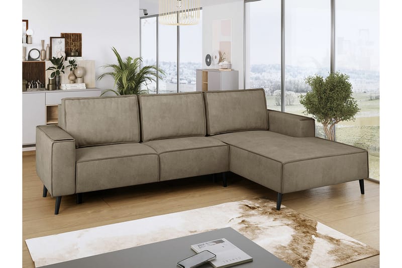 3-seters Hjørnesovesofa Graystone - Beige - Hjørnesovesofa