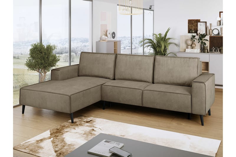 3-seters Hjørnesovesofa Graystone - Beige - Hjørnesovesofa