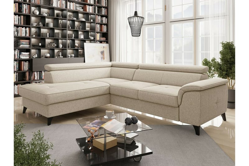 3-seters Hjørnesovesofa Graystone - Beige - Hjørnesovesofa