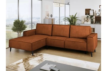 3-seters Hjørnesovesofa Graystone - Mørk Oransje - Møbler - Sofaer - Sovesofaer - Hjørnesovesofa