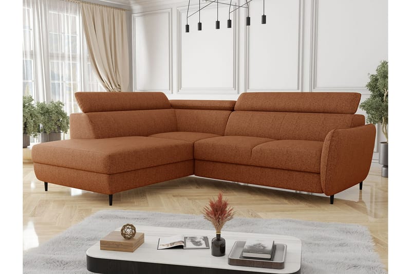3-seters Hjørnesovesofa Graystone - Oransje - Møbler - Sofaer - Sovesofaer - Langsgående sovesofa