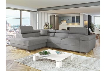 3-seters Hjørnesovesofa Kintore - Lysegrå - Møbler - Sofaer - Sovesofaer - Langsgående sovesofa
