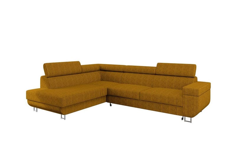 3-seters Hjørnesovesofa Kintore - Mørkegul - Møbler - Sofaer - Sovesofaer - Langsgående sovesofa