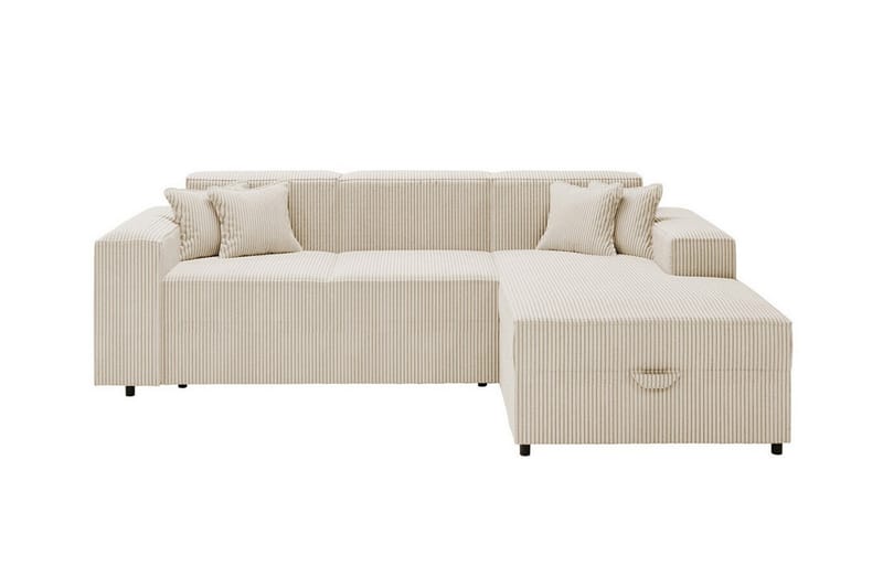 3-seters Hjørnesovesofa Knocklong - Beige Krem - Hjørnesovesofa