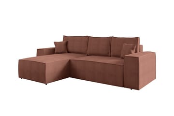 3-seters Hjørnesovesofa Knocklong - Rosa - Møbler - Sofaer - Sovesofaer - Hjørnesovesofa