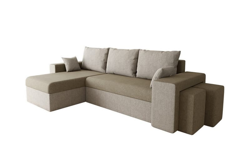 3-seters Hjørnesovesofa Midfeld - Beige - Hjørnesovesofa