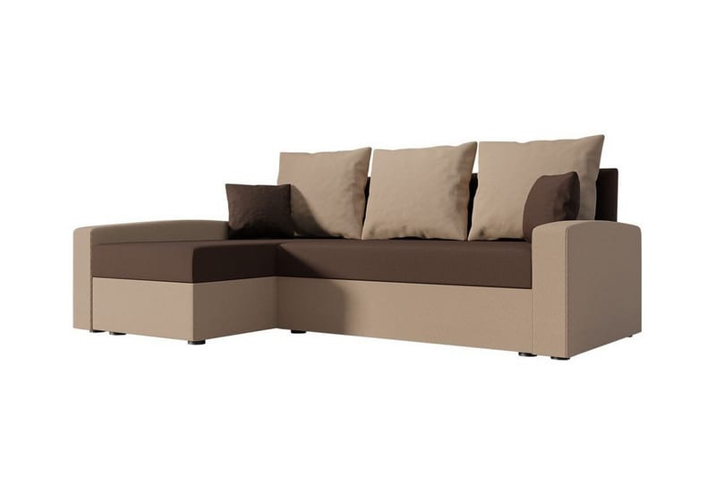 3-seters Hjørnesovesofa Midfeld - Beige/Brun - Hjørnesovesofa