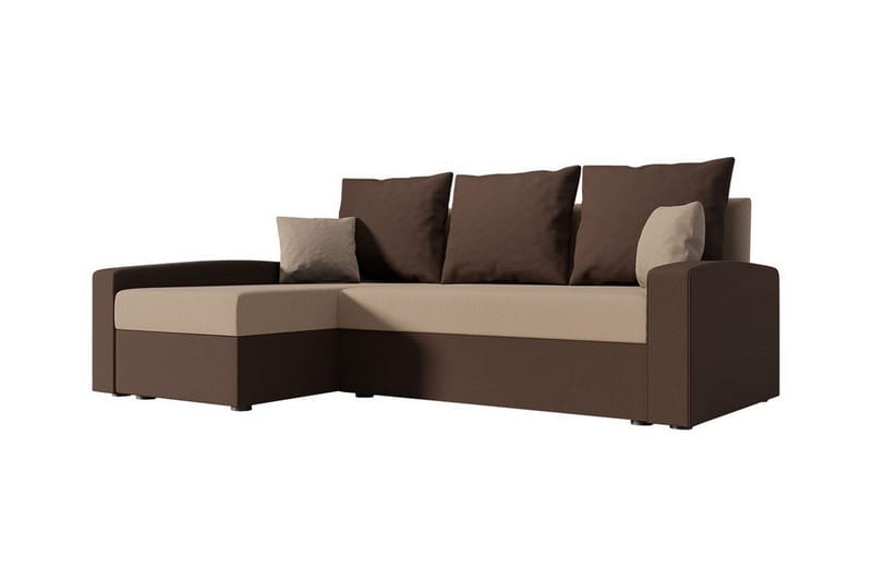 3-seters Hjørnesovesofa Midfeld - Brun/Beige - Hjørnesovesofa