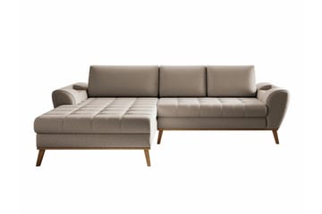 3-seters Hjørnesovesofa Rathkeale - Beige - Møbler - Sofaer - Sovesofaer - Hjørnesovesofa