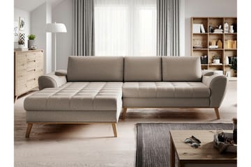 3-seters Hjørnesovesofa Rathkeale - Beige - Møbler - Sofaer - Sovesofaer - Hjørnesovesofa