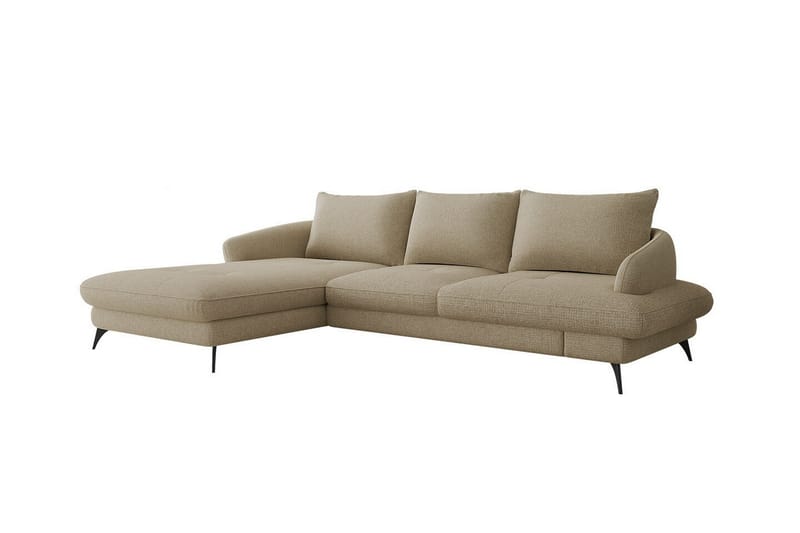 3-seters Hjørnesovesofa Telford - Beige Krem - Hjørnesovesofa