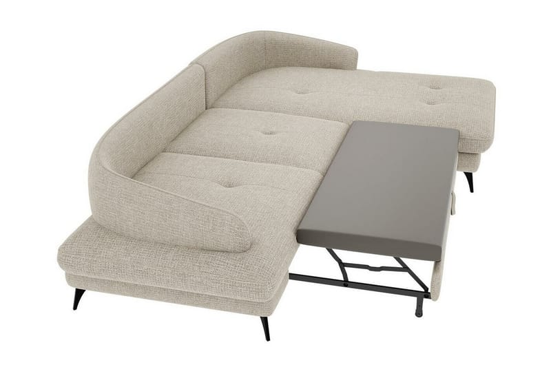 3-seters Hjørnesovesofa Telford - Beige - Møbler - Sofaer - Sovesofaer - Hjørnesovesofa