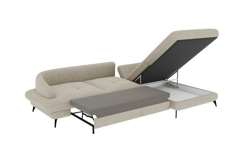 3-seters Hjørnesovesofa Telford - Beige - Hjørnesovesofa