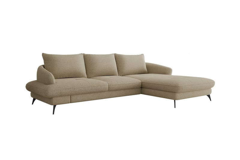 3-seters Hjørnesovesofa Telford - Beige - Hjørnesovesofa