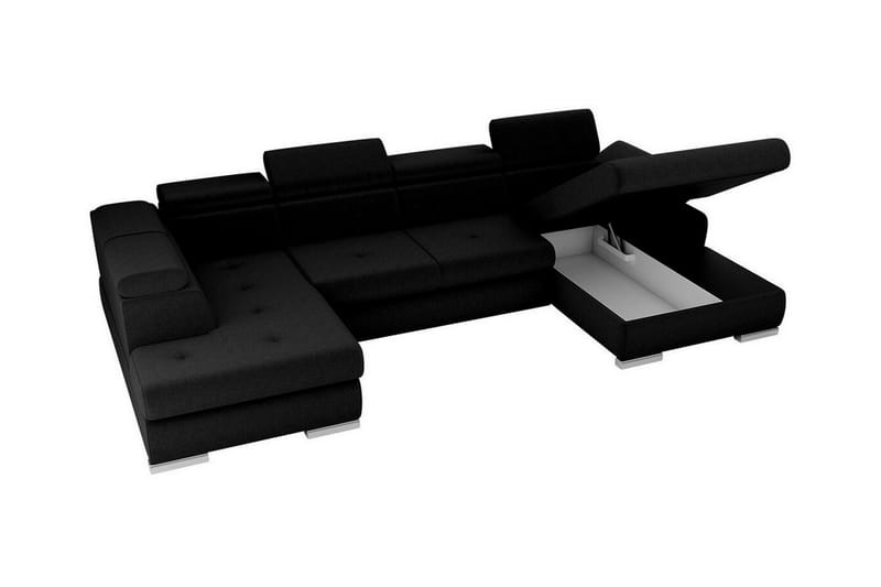 4-seters Hjørnesovesofa Abbeyfield - Mørkegrå - Møbler - Sofaer - Sovesofaer - Hjørnesovesofa