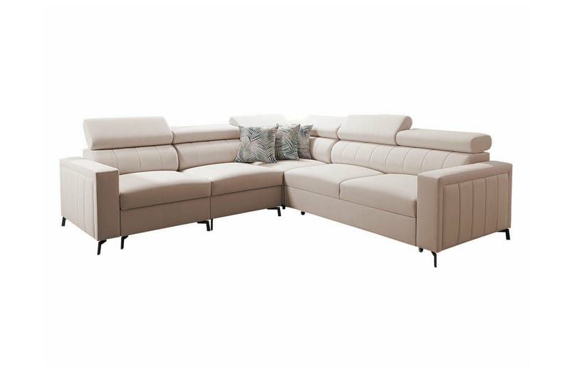 4-seters Hjørnesovesofa Galbally - Beige - Hjørnesovesofa