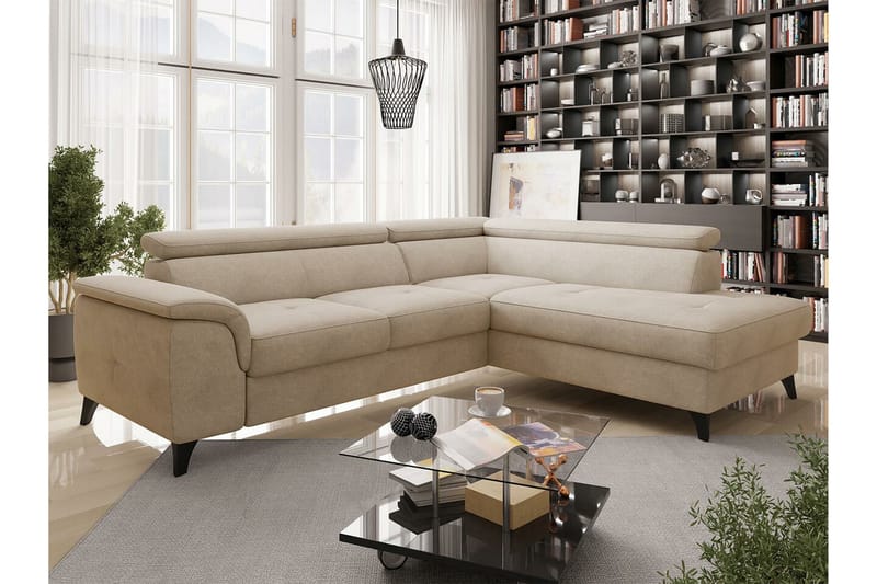 4-seters Hjørnesovesofa Graystone - Beige - Hjørnesovesofa