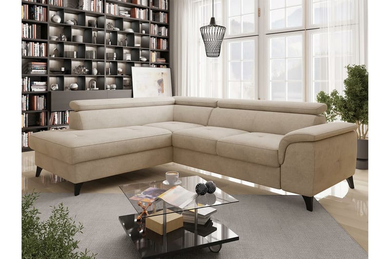 4-seters Hjørnesovesofa Graystone - Beige - Hjørnesovesofa