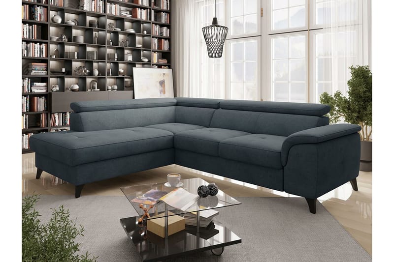 4-seters Hjørnesovesofa Graystone - Mørkegrå - Møbler - Sofaer - Sovesofaer - Langsgående sovesofa