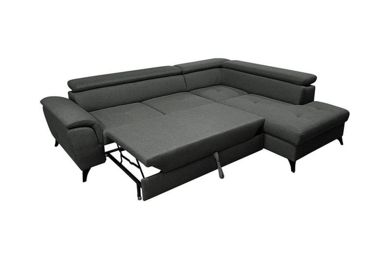 4-seters Hjørnesovesofa Graystone - Mørkegrå - Møbler - Sofaer - Sovesofaer - Langsgående sovesofa
