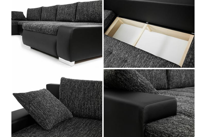 4-seters Hjørnesovesofa Kintore - Beige - Møbler - Sofaer - Sovesofaer - Hjørnesovesofa