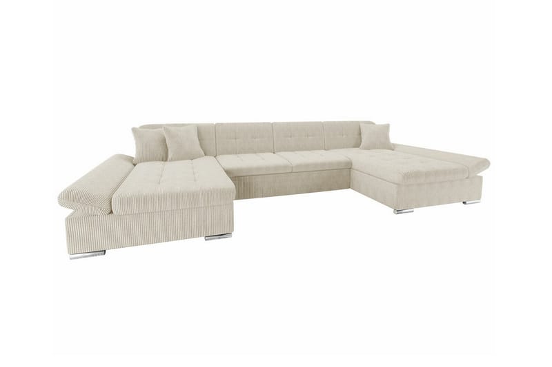 4-seters Hjørnesovesofa Kintore - Beige - Hjørnesovesofa